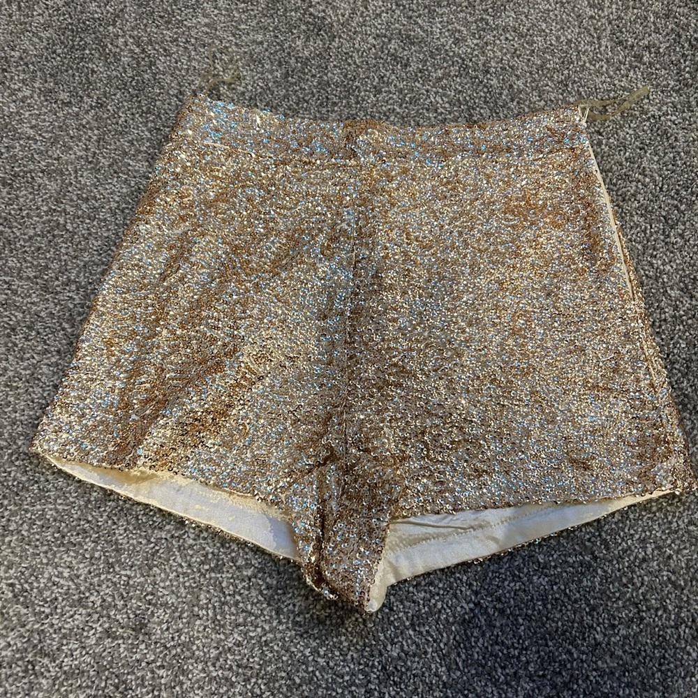 New With Tags Gold Sequence shorts fully lined